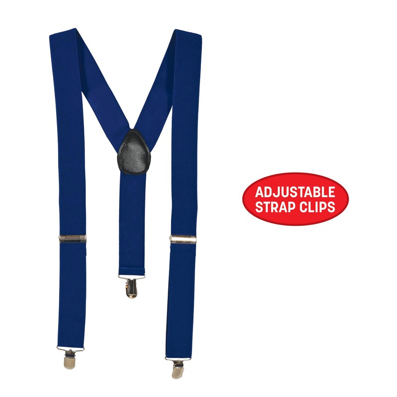 Beistle 60805-B Navy Blue Suspenders,1ct