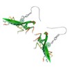 SHIGIE Acrylic Cute Green Praying Mantis Bug Earrings Dangle Cartoon