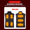 45‑65℃ Heated Vest 5 Gears Tempertature Control Intelligent Switch USB