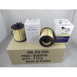 (Lot of 4) Engine Oil Filter SOE5436/L14536 For COBALT EQUINOX HHR IMPALA MALIBU ORLANDO KARMA TERRAIN ALERO G5 G6 GRAND AM PURSUIT SOLSTICE SUNFIRE 9-3 9-3X 9-5 AURA ION SATURN L L300 LS LW SKY VUE