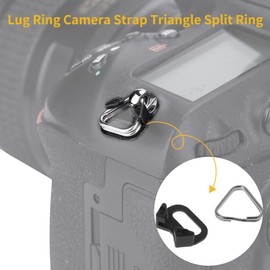 Acouto Lug Ring Camera Strap Triangle Split Ring Alloy Hook and Plastic 5pcs Camera Shoulder Strap Triangle Split Ring Adapters for Camera with Round Eyelet