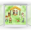 Nativity Window Cling Set, Decorative Figures and Characters, Christmas Activity
