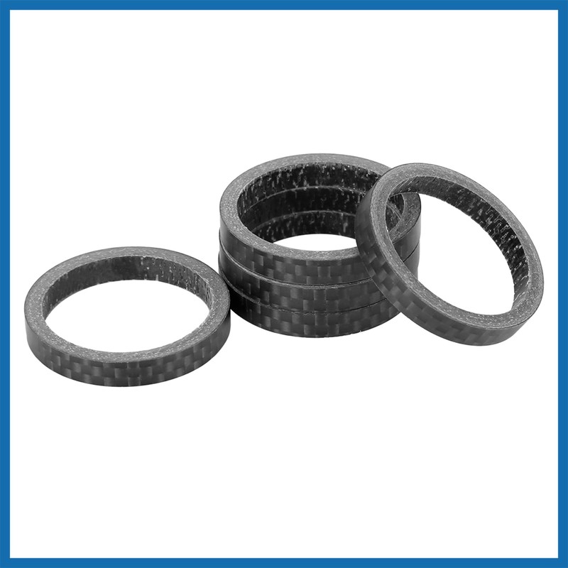 A ABSOPRO 5pcs Headset Spacer Matte Black Fit 1 1/8