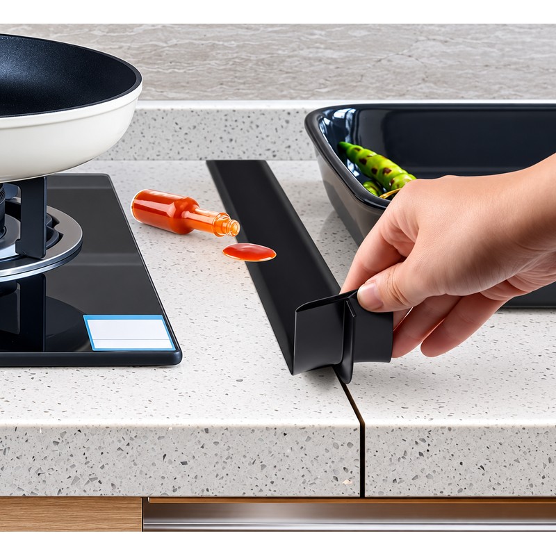 Silicone Stove Gap Cover Strip - Heat-Resistant 30-Inch Countertop Gap