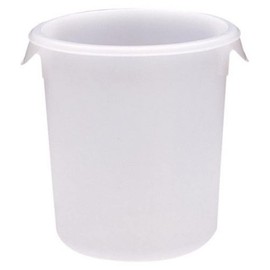Rubbermaid Commercial Products Contenedor de almacenamiento de alimentos redondo para cocina/preparación de alimentos, 4 cuartos, blanco, solo contene