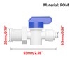 Ctyjia 1 Pcs RO Water Filter Fitting, Shut-Off Ball Valve,