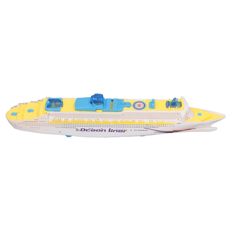 Kids Cruise Ship Model Sound Effects LED Light Universal Rotation