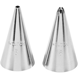 Wilton 16 Pieces Round 3 Star Tip Set, brass, Steel
