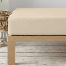 Degrees home - Collection - Fitted Sheet 180 x 190 x 33- Adjustable - Brushed Polyester Microfiber - Beige