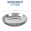 MASORET Glass Kiddush Cup 6.4 inch Mirror, Golden Inside Including