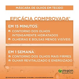 Garnier Skin Naturals Face Mascarilla facial en tela para ojos anti arrugas con naranja, hidra bomb de garnier, 1 pza Naranja                         