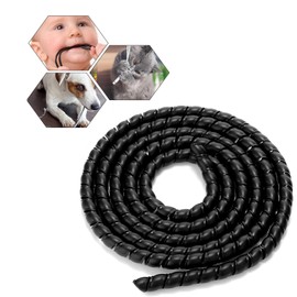 FENGCHUANG 5 m Cable Protector, Black Cable Protection Hose, Heat Resistant Spiral Hose, Cable Hose, for Protection of Cables and Prevent Cats, Dogs and Children from Chewing Cables