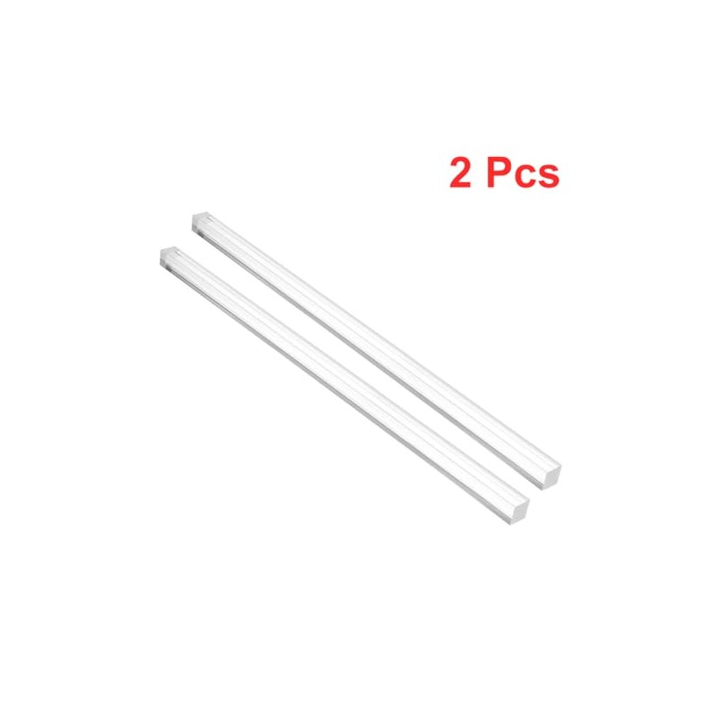 TOP-VIGOR 2Pcs Acrylic Square Rod, 15mm x 15mm x 350mm