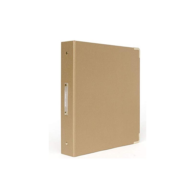 russell+hazel Medallion Bookcloth Signature 3-Ring Binder, 10.75” x 12” (31386)
