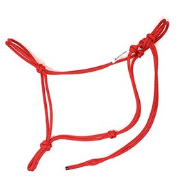 Knotty Girlz 2 Knot Rope Horse Halter (Red, Large)