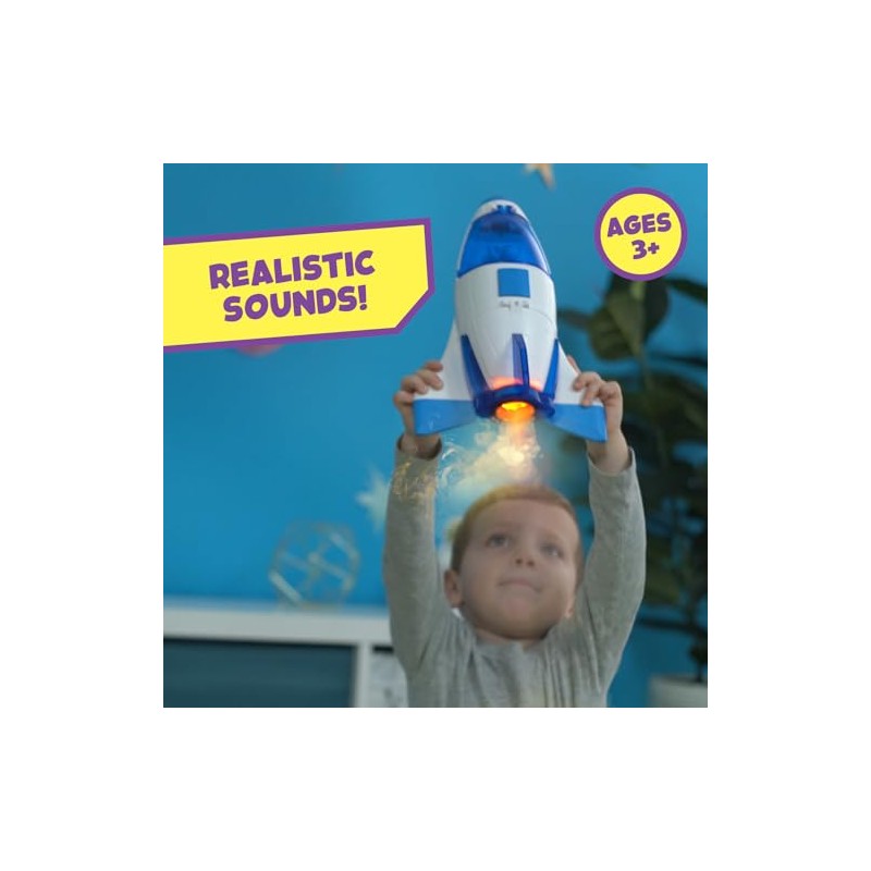 EnergX Amazing Vapor Rocket with Astronaut Action Figure, Blasts Off