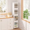VECELO Narrow Storage Cabinet with Adjustable Shelf Small Space Bathroom