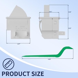 RVMARINEPAT Refrigerator Door Light Switch 2Pin NC 6A 250V AC Momentary Fridge Switch with Pry Bar Tool for GE Whirlpool, Maytag, Amana, Admiral, Kenmore, Magic Chef -2PCS