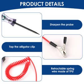 Car Circuit Tester 3-120 V with Digital LCD Display, Automatic Voltage Tester with Polarity Indicator and Light, Suitable for Car SUV RV Truck Lawn Mower Fuse Wiring Circuit Check