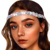 Damen Strass Stirnbänder Sparkly Elestic Haarband Vintage Metall Stirnbänder Sparkly