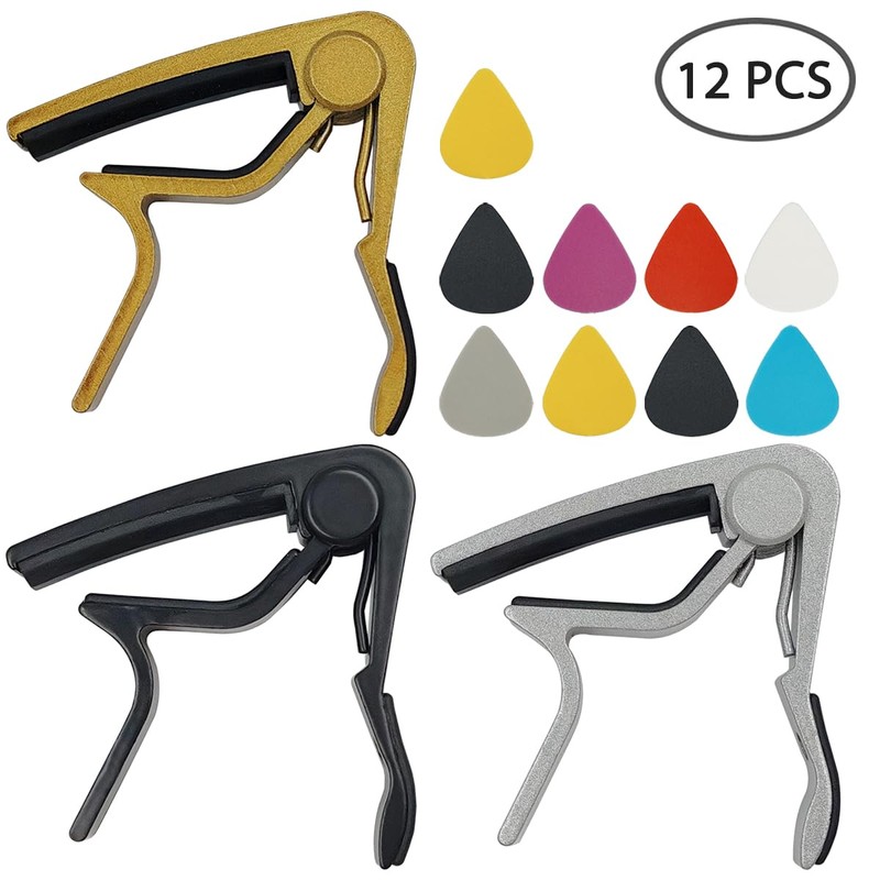 Guitar Capo, 3pack Capo for Acoustic Guitar,DanziX Universal Guitar Clamp