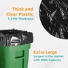 PlasticMill 100 Gallon Garbage Bags: Black, 1.3 Mil, 67x79, 10