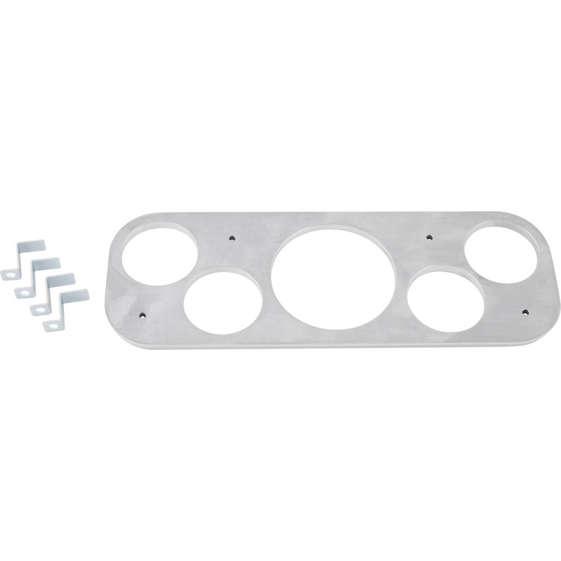 1937-38 Chevy Car 5 Gauge Dash Panel, Polished