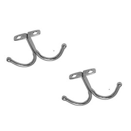 Universal, Fits Most Makes & Models UN1003 Locker Double-Prong Coat Hooks, Set of 2