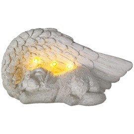 Taylor & Brown Dog Cat Pet Memorial Stone Solar Lights, Loss of Dog Cat Memorial Sympathy Gifts Tombstone Gravestone Grave Maker Statue Garden Decor Outdoor (Dog)