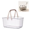 Clear Shower Storage Basket with Handle Drainage Holes Lightweight Shower