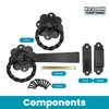 Keypak Twisted Ring Gate Latch for Wooden Garden & Shed