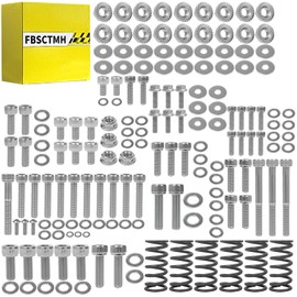 FBSCTMH Engine Bolt Scews Kit Fit for Yamaha 1987-2006 Banshee YFZ350, Polished 304 Stainless Steel ATV Bolts Fastener Nut Washers -164 Pcs
