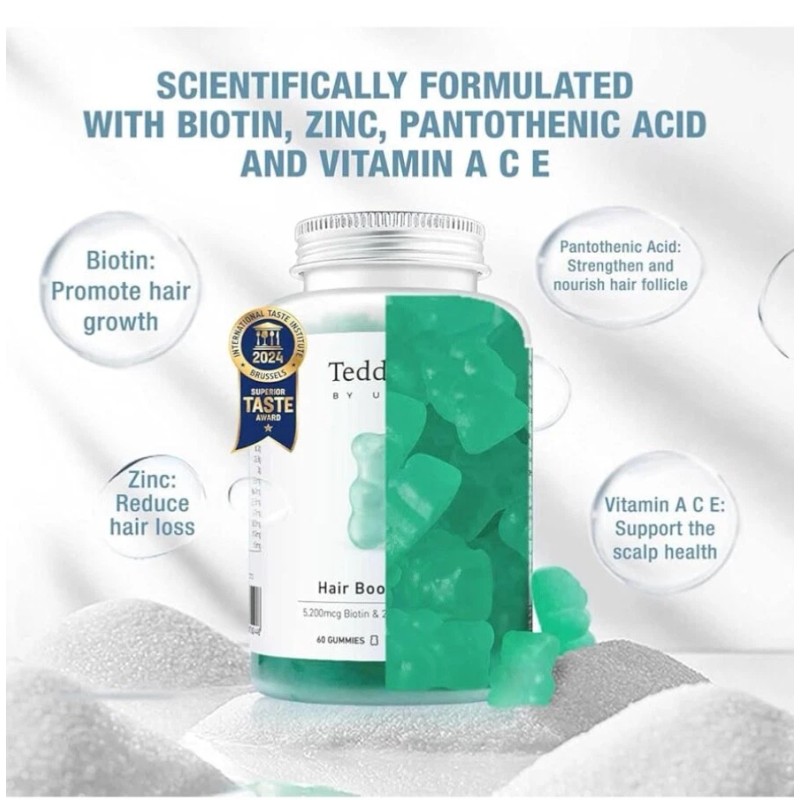 Unichi Teddi Lab Hair Boost Gummy 3 Pack For Stronger