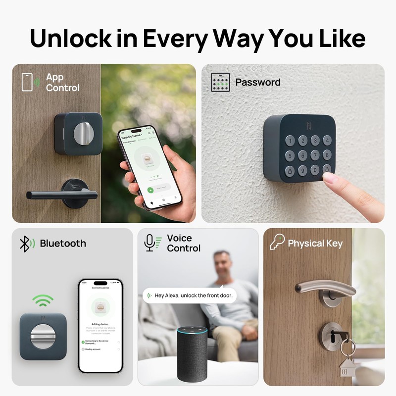 Anona Holo Wi-Fi Smart Lock with Keypad, Keyless Entry Deadbolt