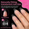 Misssix Medium Almond Gel Nail Kit, 432Pcs Pre Etched Nail