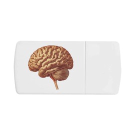 'Human Brain Side View' Pill Box with Tablet Splitter (PI00031505)