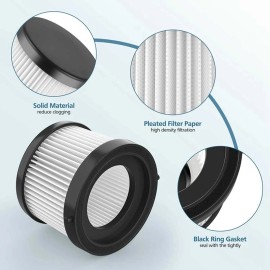 For DEWALT 2 Pack HEPA Filter for DEWALT DCV501HB DCV5011H 20V Cordless Vacuum Cleaner