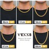 VEXXS Cuban Link Chain,18K Real Gold Plated Men's Chain Necklace,