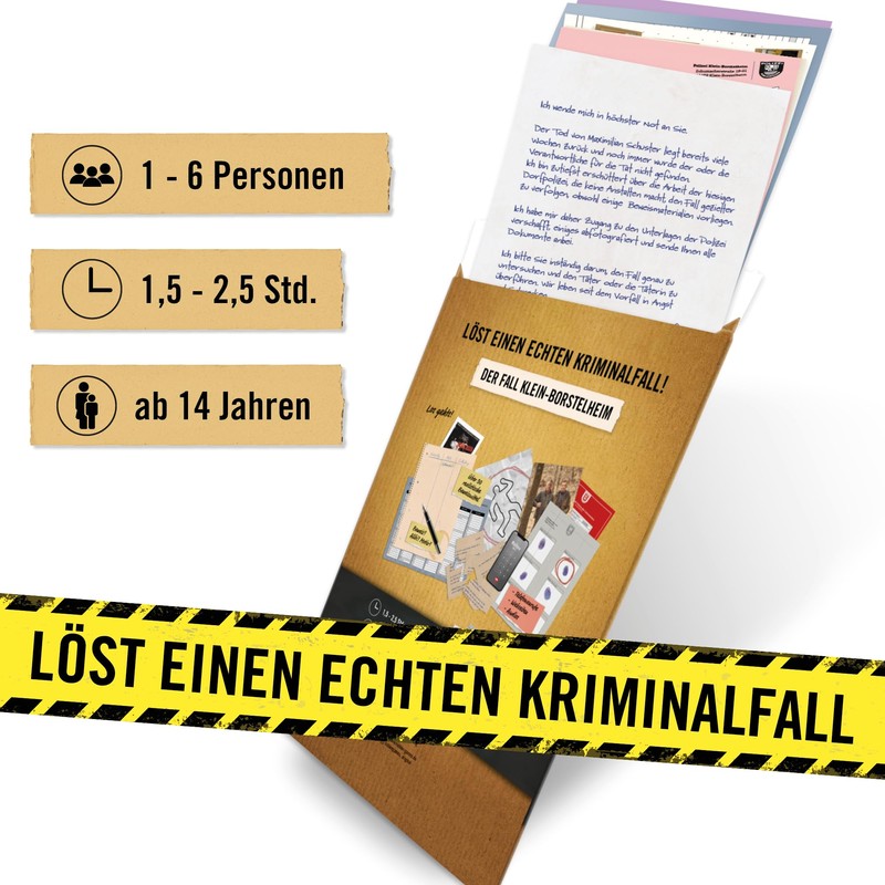 Hidden Games Crime Scene Crime Game, Escape Room Game [German