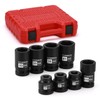 CASOMAN 8-Piece 1-Inch Drive Impact Socket Set, Metric & SAE,