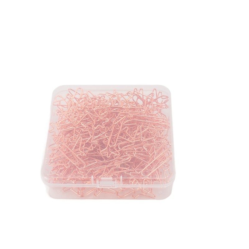 80pcs Airplane Shaped Paper Clips Rose Gold Prevent Rust Plane