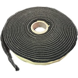 Total Control Black High Temp BBQ Smoker Gasket, Self Stick - Self Stick (3/8" X 1/8" X 15 Feet)