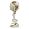 Atlas Titan God Statue Sculpture Figure Grey Patina Cast Marble