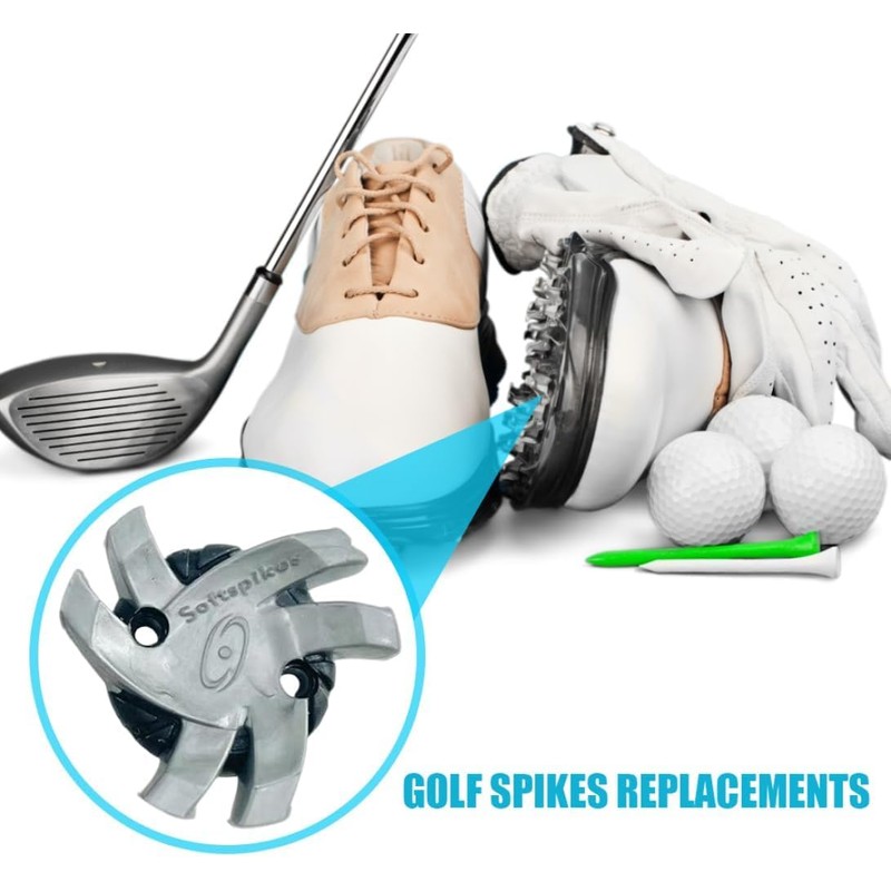 Golf Spike Tacks, 24 Pieces, Replacement Spike Tacks, Golf Shoe