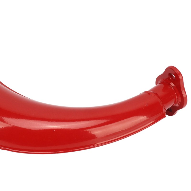Exhaust Muffler Red Exhaust Silencer Pipe Half Moon Shape 40mm