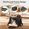 PETSFIT Cat Car Carrier for Small/Medium Cats Dogs, 18"x11"x11" Airline