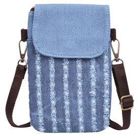 LassZone Canvas Crossbody Bag for Women Small Cell Phone Purse Wallet Cellphone Ladies Cute Wristlet Handbag Shoulder Bag