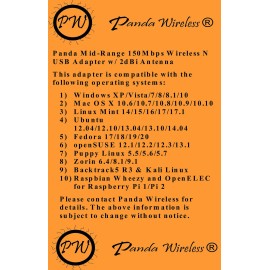 Panda Mid Range 150Mbps Wireless N USB Adapter w/ 2dBi Antenna