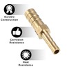 X AUTOHAUX 2 Pcs 8mm-5mm Straight Shaped Hose Barb Brass