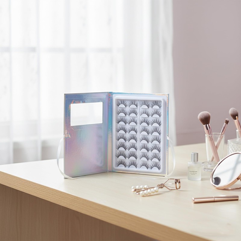 False Eyelash Organizer and Storage Case with Tweezer, Portable Lash
